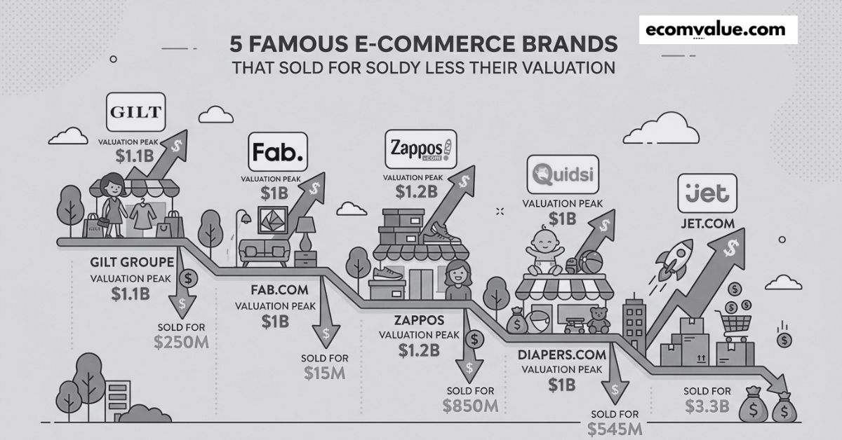 e-commerce brands acquired below valuation